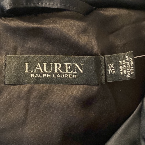 Lauren Ralph Lauren Black Plus Size Satin Puffer Jacket 1X NWT - Picture 7 of 16